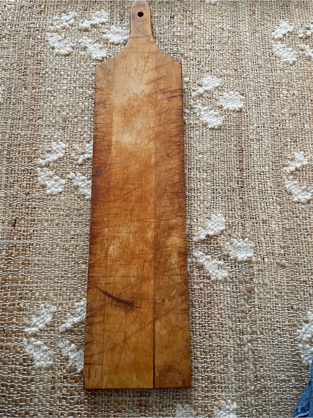 Vintage Primitive French European Style Bread Cutting Board